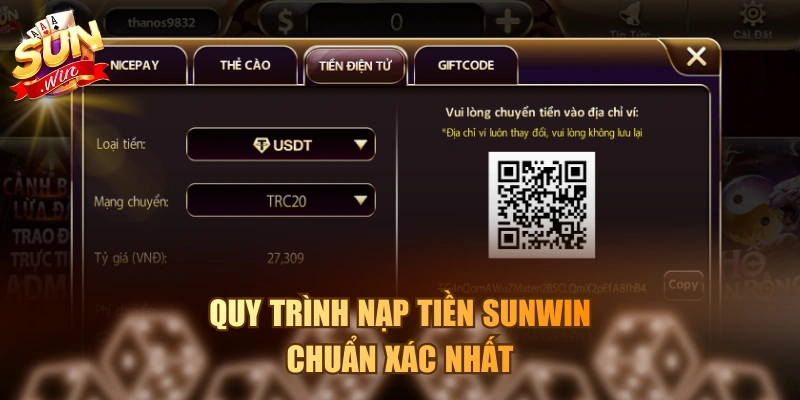 Quy trình nạp tiền Sunwin chuẩn xác nhất