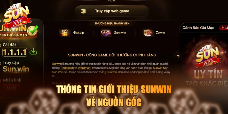 Thông tin giới thiệu Sunwin về nguồn gốc