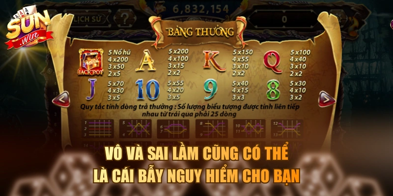 Vô và sai lầm cũng có thể là cái bẫy nguy hiểm cho bạn